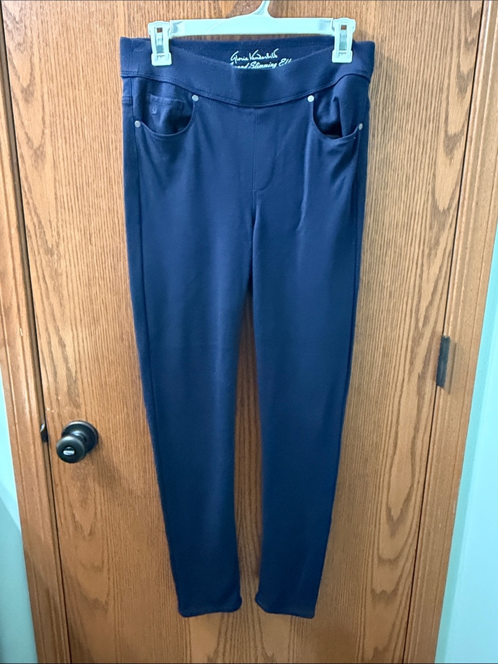 Gloria Vanderbilt Navy Pull-On Slim Leggings
